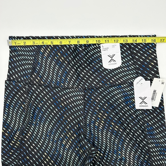 Xersion Blue Dot Train Women's High Rise Quick Dry 7/8 Ankle Leggings M L XL XXL - Picture 9 of 11